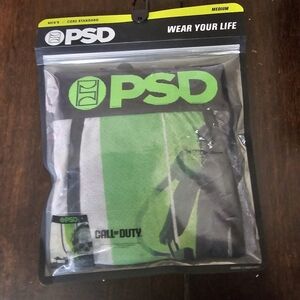 PSD Black & Neon Yellow Graphic Underwear Packaging CALL OF DUTY